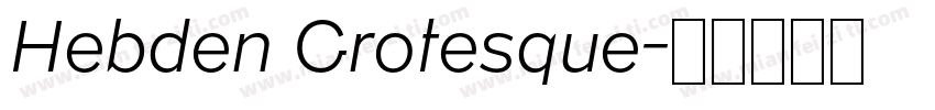 Hebden Grotesque字体转换